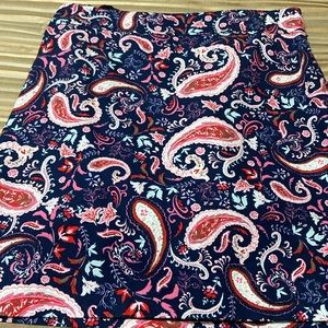 Paisley colorful Talbots Skirt.Size 6 fully lined